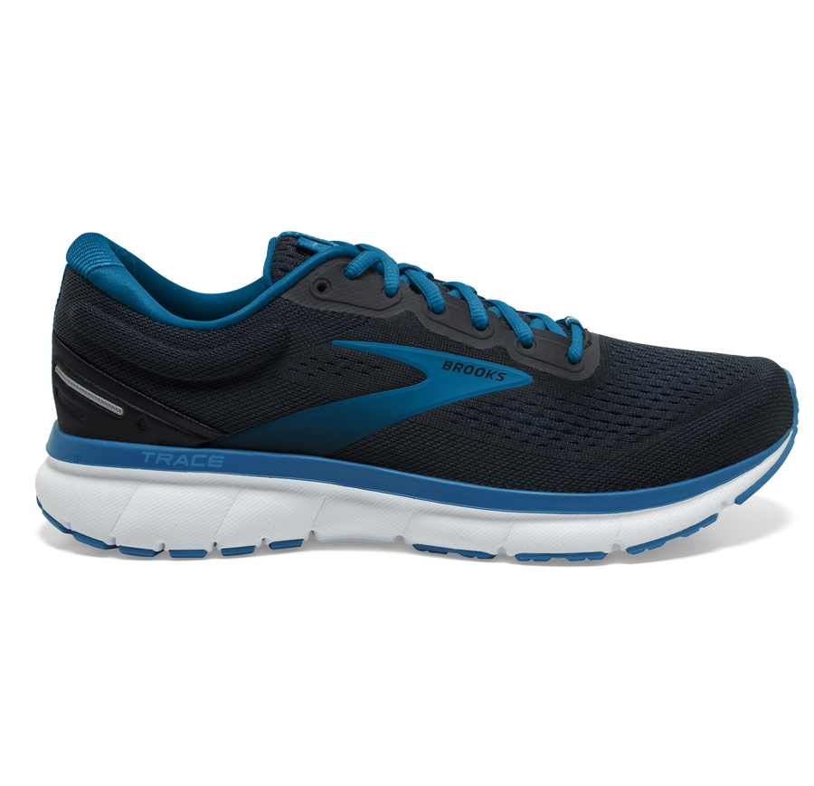 Brooks Mens Running Shoes Nz - Trace Black/Blue ( GKZLO7146 )